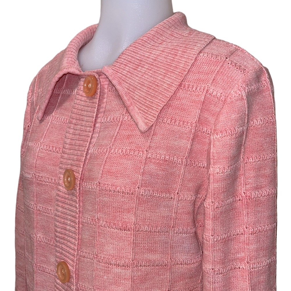 Vintage Acrylic Cardigan Sweater~Chunky Buttons~made in Romania~M
